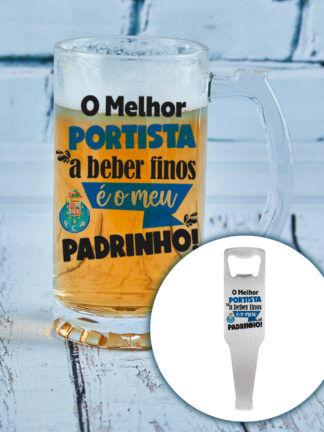 Caneca de Cerveja + abre caricas - Padrinho FCP