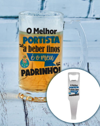 Caneca de Cerveja + abre caricas - Padrinho FCP