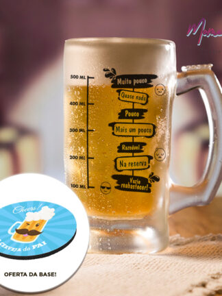 Reabastecer - Caneca de Cerveja de Vidro