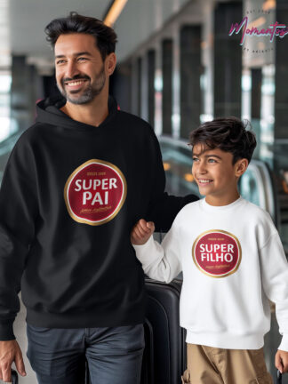 Conjunto de 2 camisolas "Super Pai e Super Filho" (Super Bock)
