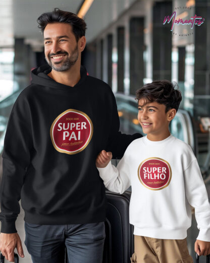 Conjunto de 2 camisolas "Super Pai e Super Filho" (Super Bock)