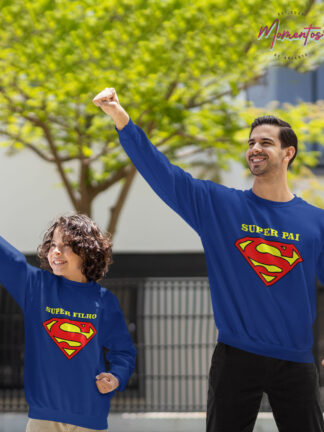 Conjunto de 2 camisolas "Super Pai e Super Filho" (Super Homem)