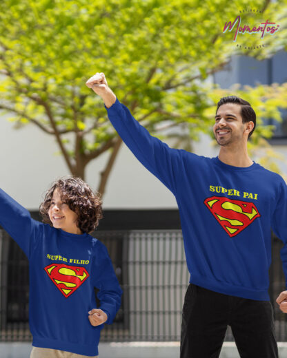Conjunto de 2 camisolas "Super Pai e Super Filho" (Super Homem)