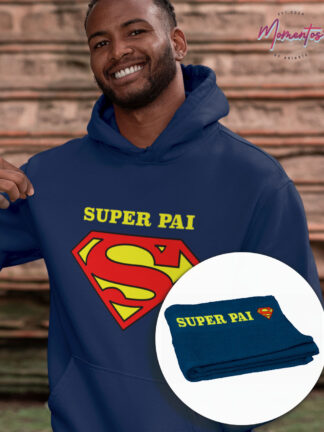 Conjunto Camisola + Toalha "Super Pai" (Super Homem)