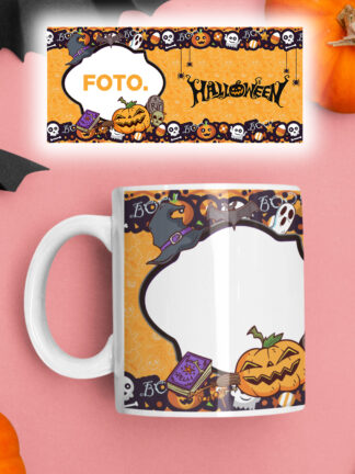 Halloween com foto - Caneca de cerâmica