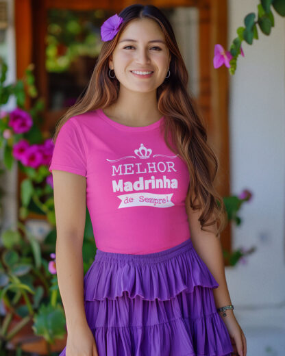 T-Shirt Melhor Madrinha de Sempre