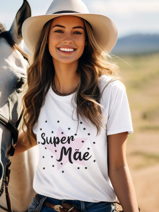 T-Shirt Super Mãe Estrela