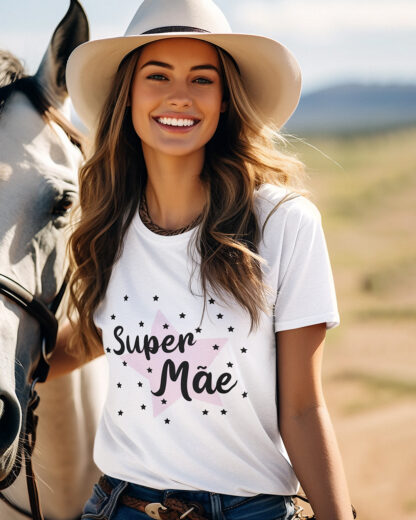 T-Shirt Super Mãe Estrela
