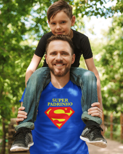 T-Shirt Super Padrinho, Super Homem