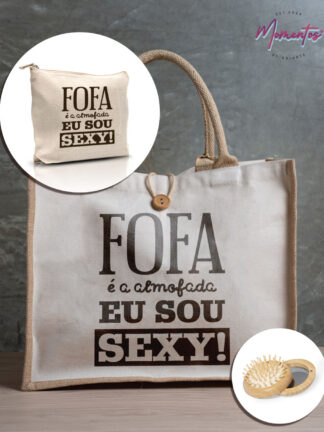 Conjunto Mala + Necessaire + Mini Escova com Espelho