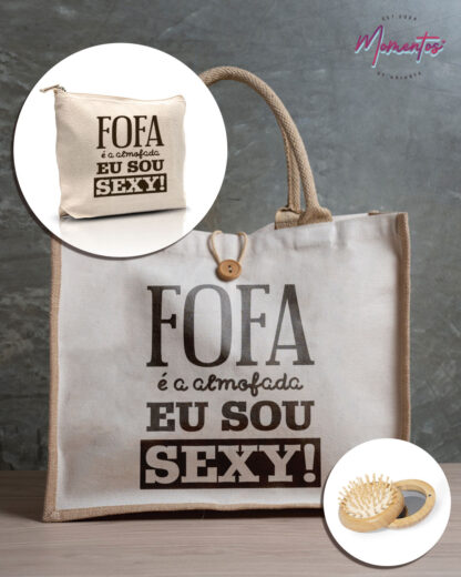 Conjunto Mala + Necessaire + Mini Escova com Espelho