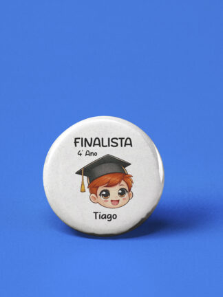 Crachá Finalista de 4º Ano Menino Ruivo