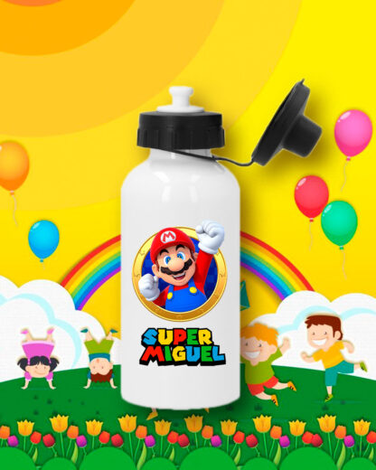 Super Mário - Garrafa de Alumínio