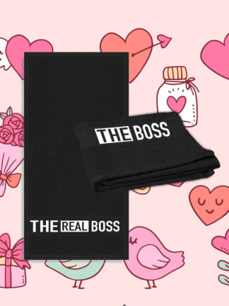 The Real Boss e The Boss - Conjunto de 2 toalhas de rosto