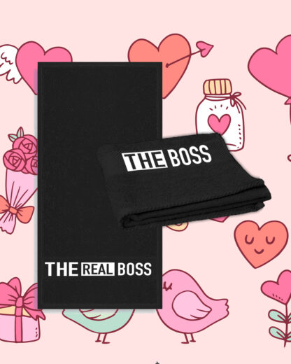The Real Boss e The Boss - Conjunto de 2 toalhas de rosto
