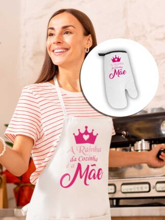 Avental + Luva de forno A Rainha da cozinha é a Mãe