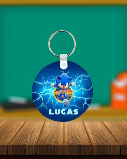 Sonic -  Identificador de Mochilas redondo