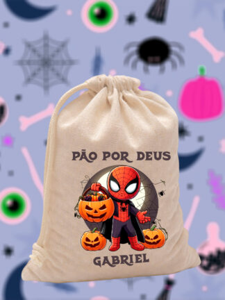 Homem Aranha Halloween - Saco de Pão por Deus