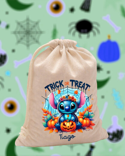 Stitch Trick or Treat -  Saco de Pão de Deus