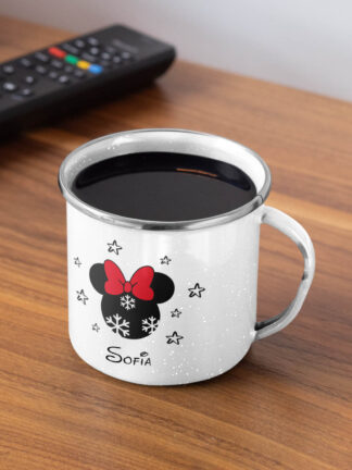 Cara Minnie - Caneca de Esmalte