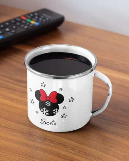 Cara Minnie - Caneca de Esmalte