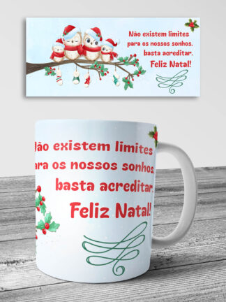 Corujas de Natal - Caneca