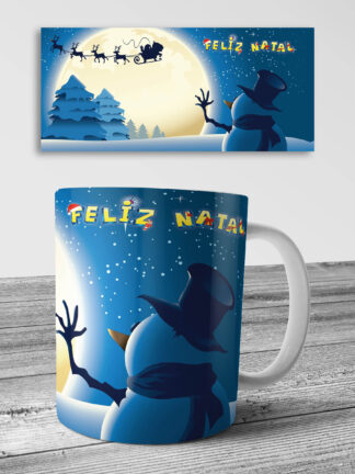 Feliz Natal do Boneco de Neve - Caneca