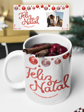 Feliz Natal com Foto - Caneca