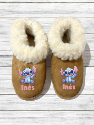 Pantufas Serra da Estrela Stitch Olá