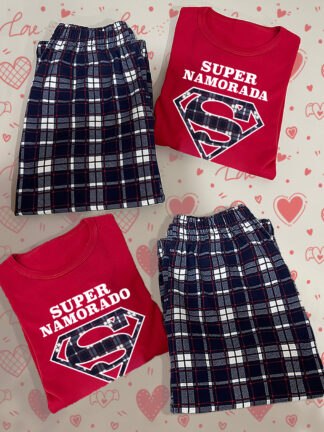 SUPER NAMORADOS - Pijamas cardados