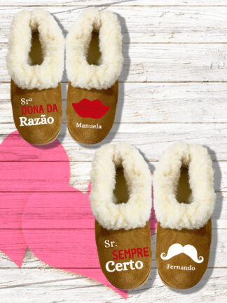 Sr. Sempre Certo e Sra. Dona da Razão - Pantufas Serra da Estrela