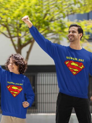 Conjunto de 2 camisolas “Super Pai e Super Filho” (Super Homem)
