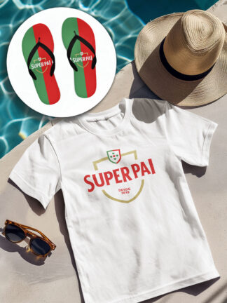 Super Pai (Sagres) - conjunto de T-Shirt e Chinelos Havaianas