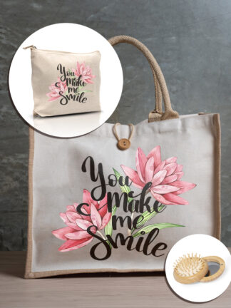 Conjunto Mala + Necessaire + Mini Escova com Espelho