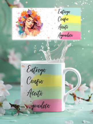 Entrego, Confio, Aceito e agradeço - Caneca de Cerâmica