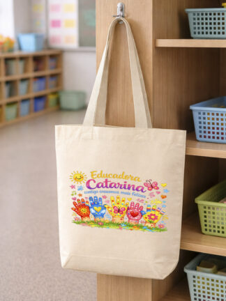 Tote Bag Educadora, contigo crescemos mais felizes