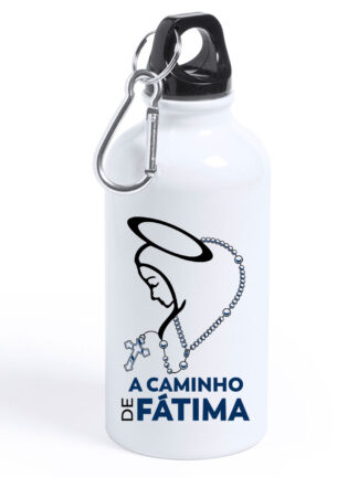 Garrafa em alumínio, com mosquetão - A Caminho de Fátima