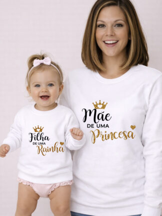 Conjunto de 2 Camisolas Filha de uma Rainha e Mãe de uma Princesa