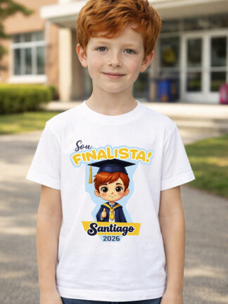 T-Shirt Sou finalista! Menino Ruivo