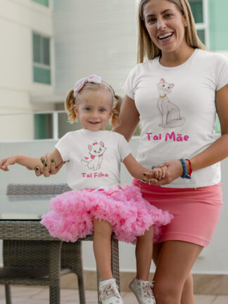 Conjunto de 2 T-Shirts Tal Mãe Tal Filha (Os Aristogatos)