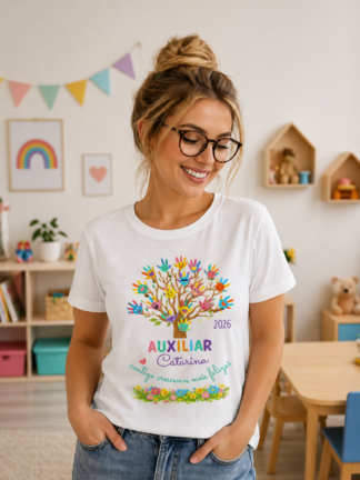 T-shirt Auxiliar... Contigo crescemos mais felizes
