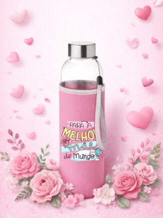 Garrafa de Vidro Para a melhor Mãe do Mundo