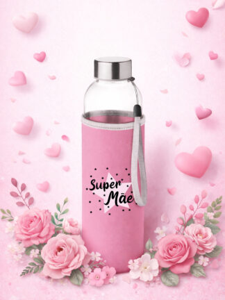 Garrafa de Vidro Super Mãe estrela