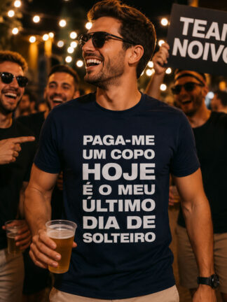 T-shirt Hoje é o meu último dia de Solteiro