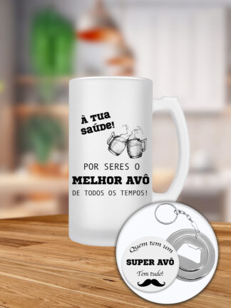 Caneca para cerveja À tua Saúde! Por seres o melhor Avô de todos os tempos!