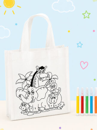Mini tote bag para colorir