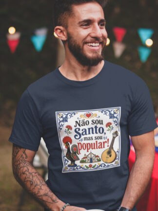 T-shirt Não sou Santo, mas sou popular