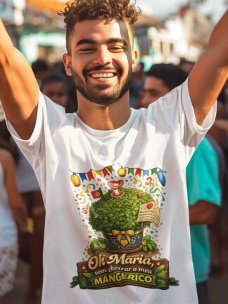 T-shirt Oh Maria, vem cheirar o meu mangerico