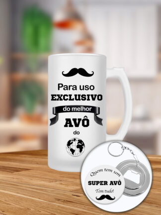 Caneca para cerveja Para uso exclusivo do melhor Avô do Mundo
