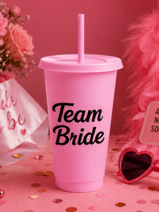 Copo com palhinha Team Bride